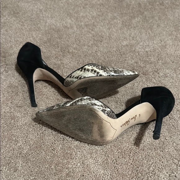 Sam Edelman Snakeskin and Black Heels - Picture 3 of 4